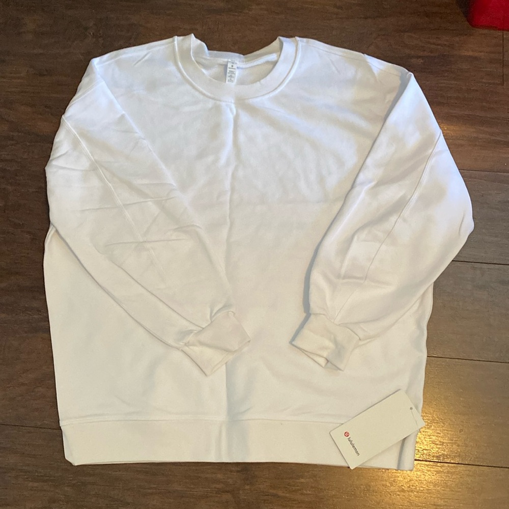 NWT Lululemon Perfectly Oversized Crew in White Sz 10